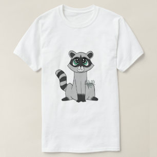 Camiseta Personalizado Raccoon T-Shirt