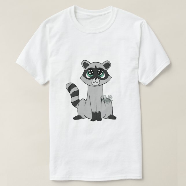 Camiseta Personalizado Raccoon T-Shirt (Diseño del anverso)