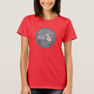Camiseta Personalizado Rat Chinese New Year 2020 Woman Tee
