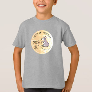 Camiseta Personalizado Rat Chino Año Nuevo 2020 Kids Tee