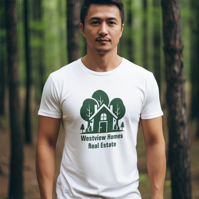 Camiseta Personalizado Real Estate Company Green Forest Hou (Subido por el creador)