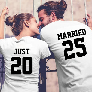 Camiseta Personalizado recién casado Boda novia y parejas d