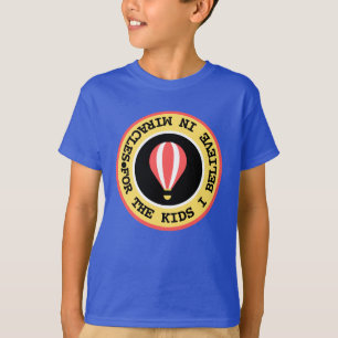 Camiseta Personalizado Red de Milagros Infantiles Texto Roj