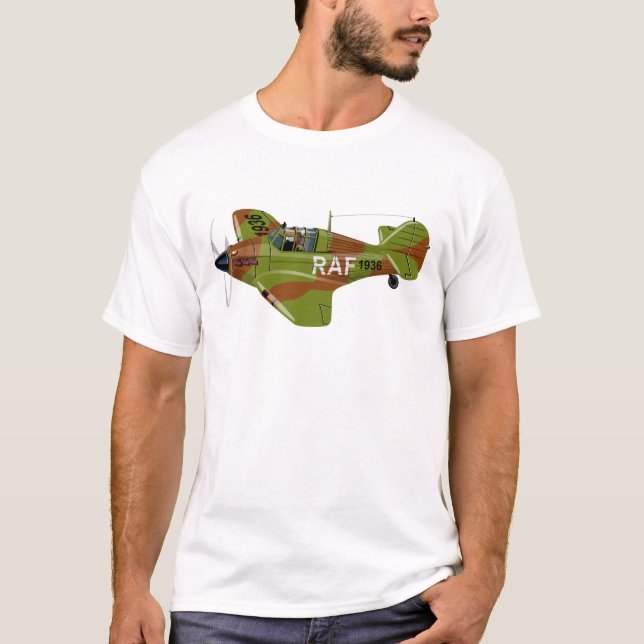 Camiseta Personalizado retro avión de combate (Anverso)