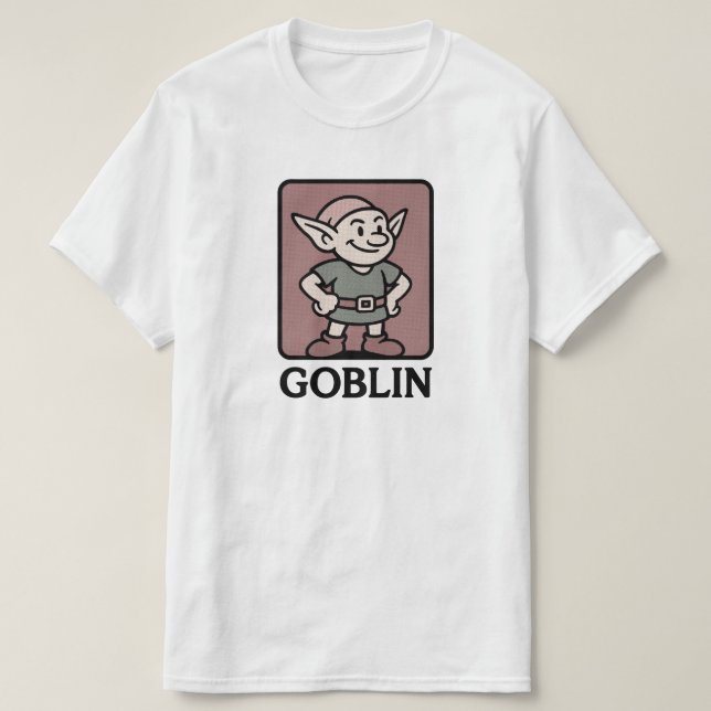 Camiseta Personalizado Retro Goblin | SOLO BLANCO (Diseño del anverso)