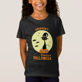 Camiseta Personalizado Retro Halloween Black Cat Trete
