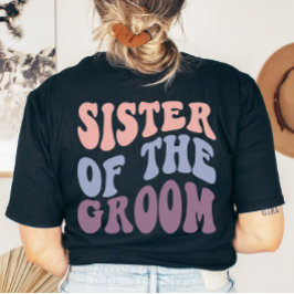 Camiseta Personalizado Retro Hermana de la fiesta de la bod