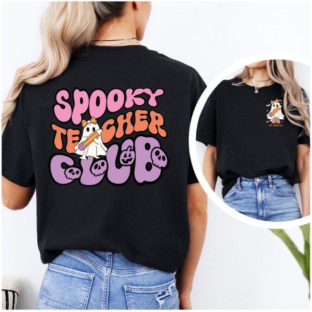Camiseta Personalizado Retro Spooky Ghost Teachclub (Subido por el creador)