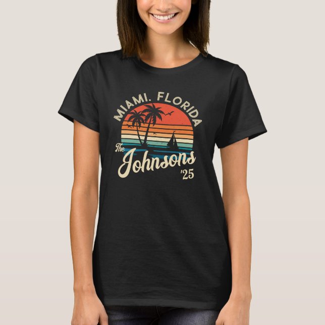 Camiseta Personalizado Retro Sunset Family Beach Mateo (Anverso)