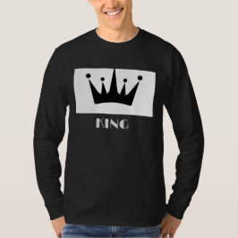 Camiseta Personalizado Rey Texto Corona imagen Manga larga