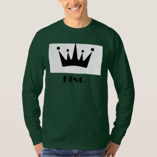 Camiseta Personalizado Rey Texto Corona imagen Profunda Sel