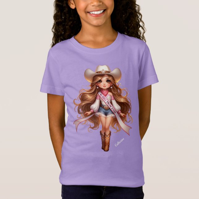 Camiseta Personalizado Rodeo Princesa de Nova Occidental (Anverso)