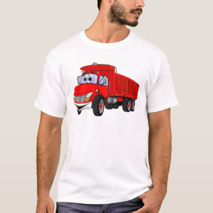 Camiseta Personalizado rojo de eje 3 del volcado