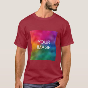 Camiseta Personalizado rojo marrón Añadir logotipo de ima