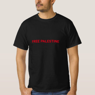 Camiseta Personalizado rojo negro de Palestina Libre minima