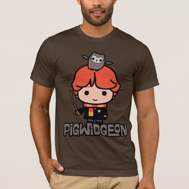 Camiseta Personalizado Ron Weasley y Pigwidgeon (Anverso)