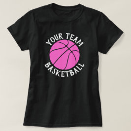 Camiseta Personalizado rosa de baloncesto nombra equipo dep