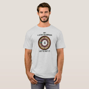 Camiseta PERSONALIZADO Roulette Lucky Number Aquí