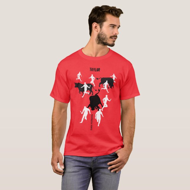 Camiseta Personalizado, San Fermín Pamplona, (Anverso completo)