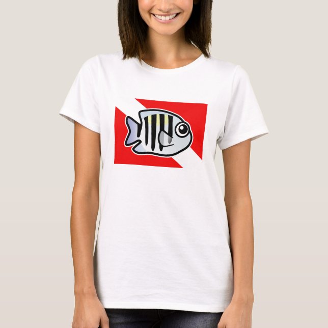 Camiseta Personalizado Sargento Mayor Bandera de Buceo (Anverso)