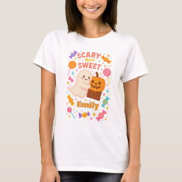 Camiseta Personalizado Scary Sweet Halloween T-Shirt