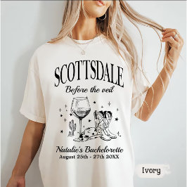 Camiseta Personalizado Scottsdale Bache Fiesta Antes Del Ve