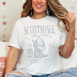 Camiseta Personalizado Scottsdale Bachelorette Party Social