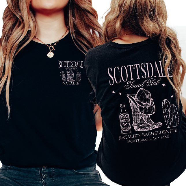 Camiseta Personalizado Scottsdale Bachelorette Party Social (Subido por el creador)