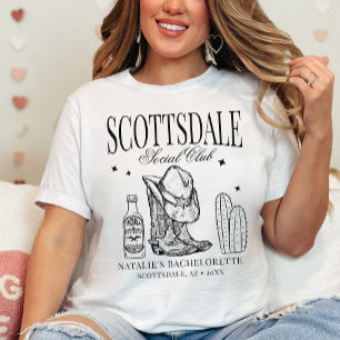 Camiseta Personalizado Scottsdale Bachelorette Party Social