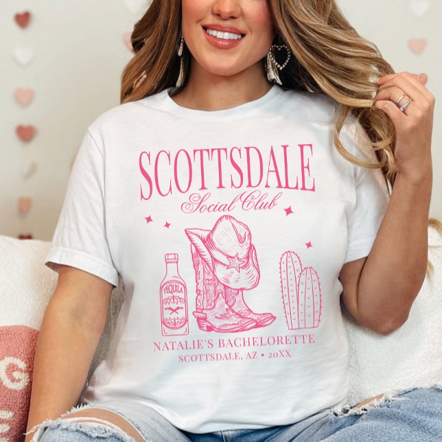 Camiseta Personalizado Scottsdale Bachelorette Party Social (Subido por el creador)