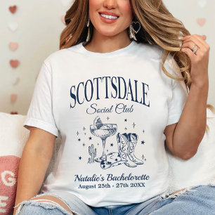 Camiseta Personalizado Scottsdale Bachelorette Party Social