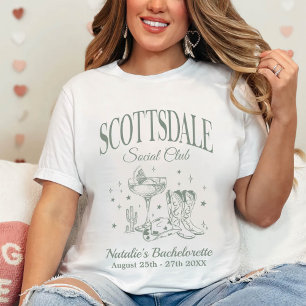 Camiseta Personalizado Scottsdale Bachelorette Party Social