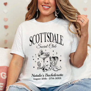 Camiseta Personalizado Scottsdale Bachelorette Party Social