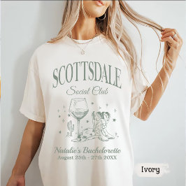 Camiseta Personalizado Scottsdale Bachelorette Party Social
