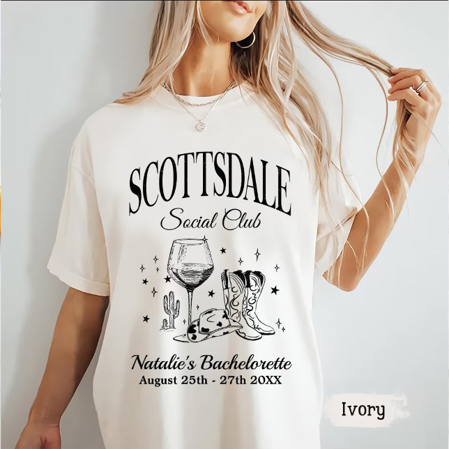 Camiseta Personalizado Scottsdale Bachelorette Party Social (Subido por el creador)