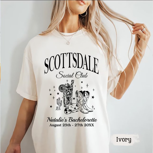 Camiseta Personalizado Scottsdale Bachelorette Party Social (Subido por el creador)