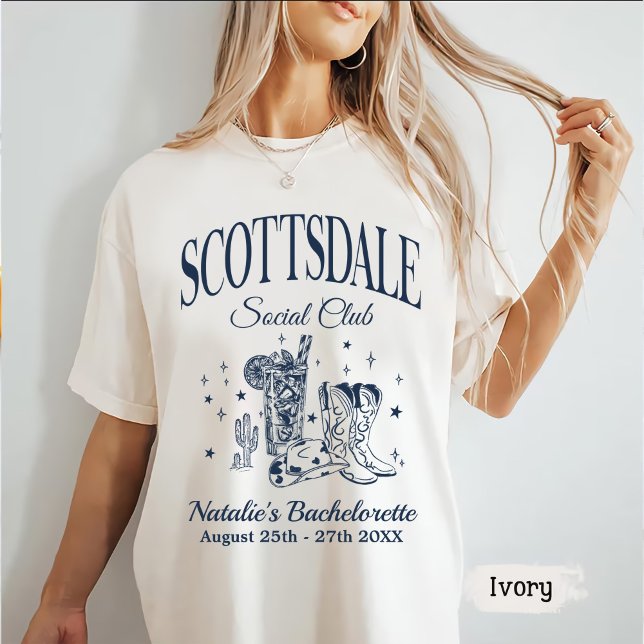 Camiseta Personalizado Scottsdale Bachelorette Party Social (Subido por el creador)