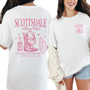 Camiseta Personalizado Scottsdale Bachelorette Party Social