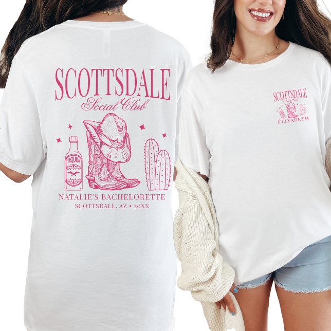 Camiseta Personalizado Scottsdale Bachelorette Party Social (Subido por el creador)