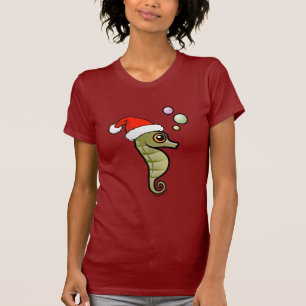 Camiseta Personalizado Seahorse Santa