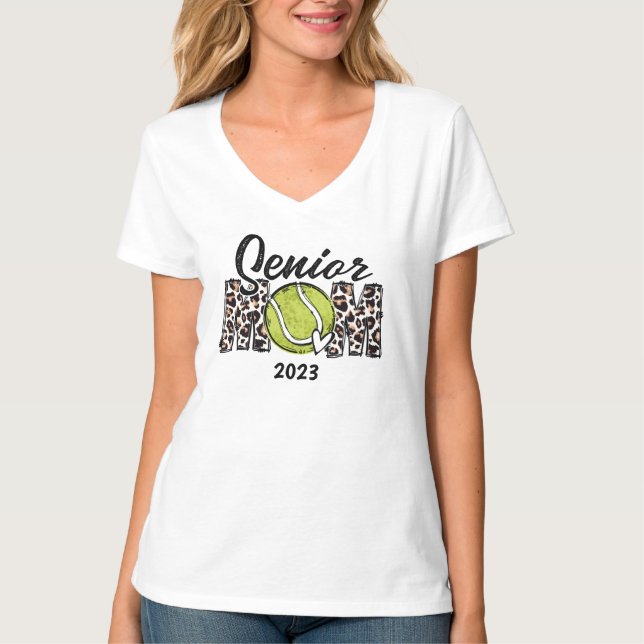 Camiseta Personalizado Senior Tennis Mom, Tenis Personaliza (Anverso)