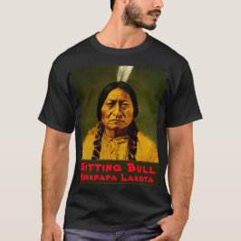 Camiseta Personalizado sentando toro nativo americano jefe 