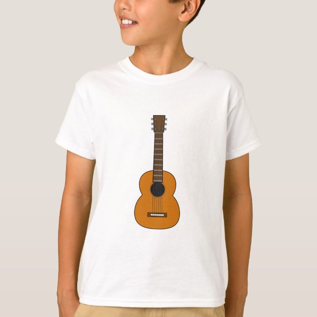 Camiseta Personalizado simple de guitarra acústica (Anverso)