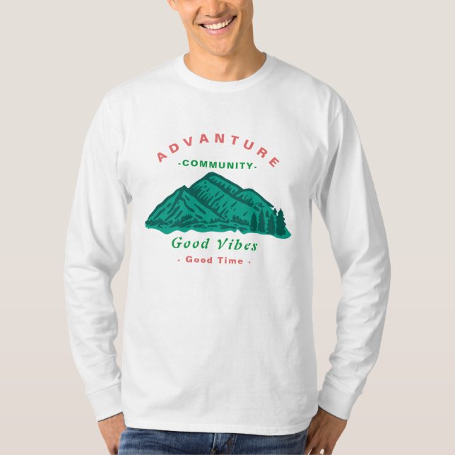 Camiseta Personalizado simple de manga completa masculina (Anverso)