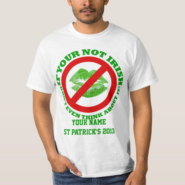 Camiseta Personalizado sin besar el Día de San Patricio (Anverso)