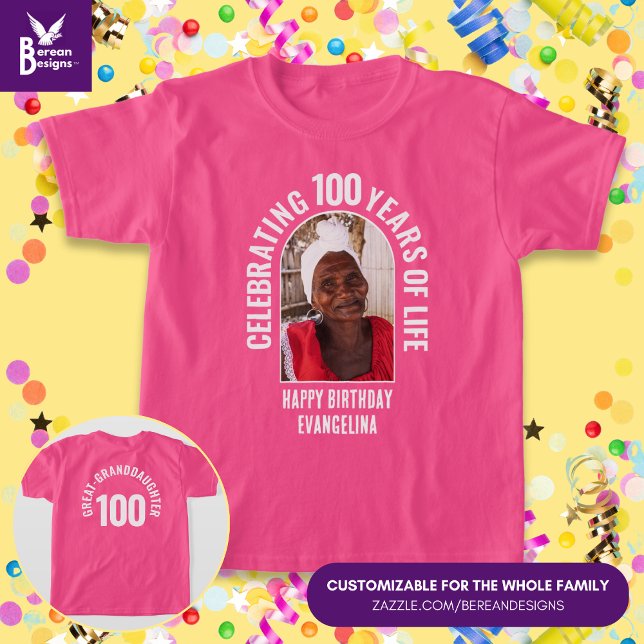 Camiseta Personalizado sindical familiar con foto de cumple (Matching Family Birthday T-Shirt with Customizable Text and Photo. Ideal for reunions & milestones.)