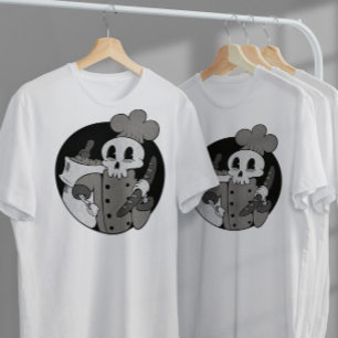 Camiseta Personalizado Skeleton Baker Retro