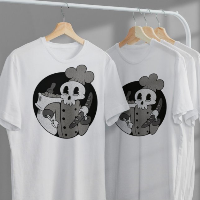 Camiseta Personalizado Skeleton Baker Retro (Subido por el creador)