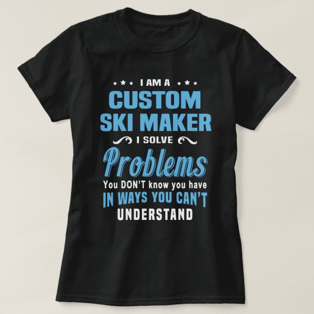 Camiseta Personalizado Ski Maker (Diseño del anverso)
