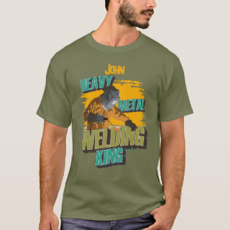 Camiseta Personalizado soldador nombre Welder king regalo